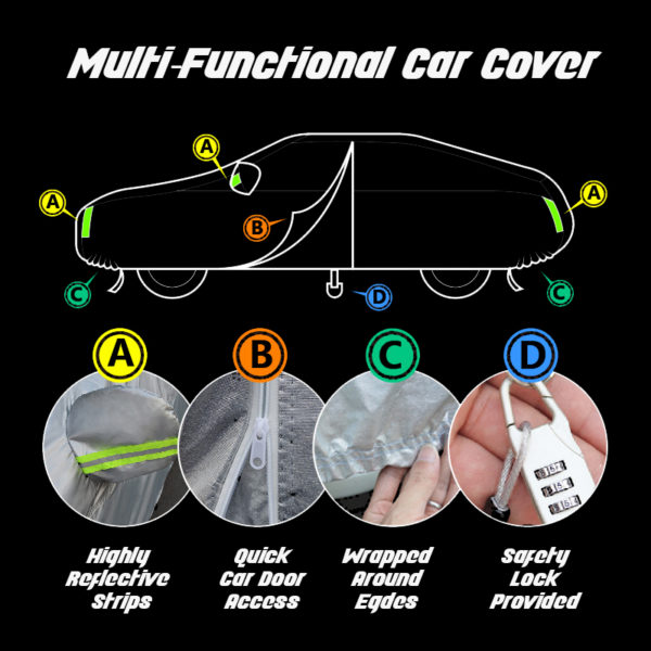 Weatherproof Car Cover – X Large Size - Image 5